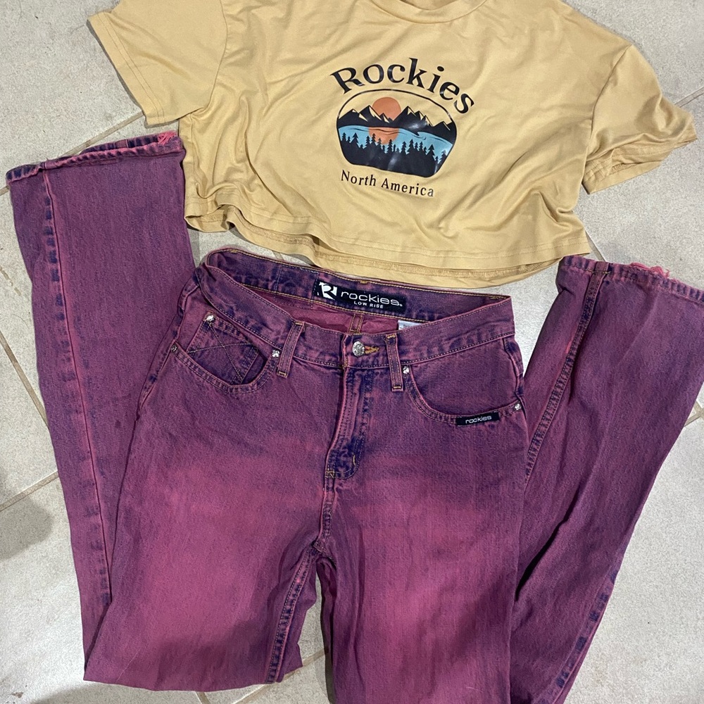 size 26 magenta dyed vintage rockies